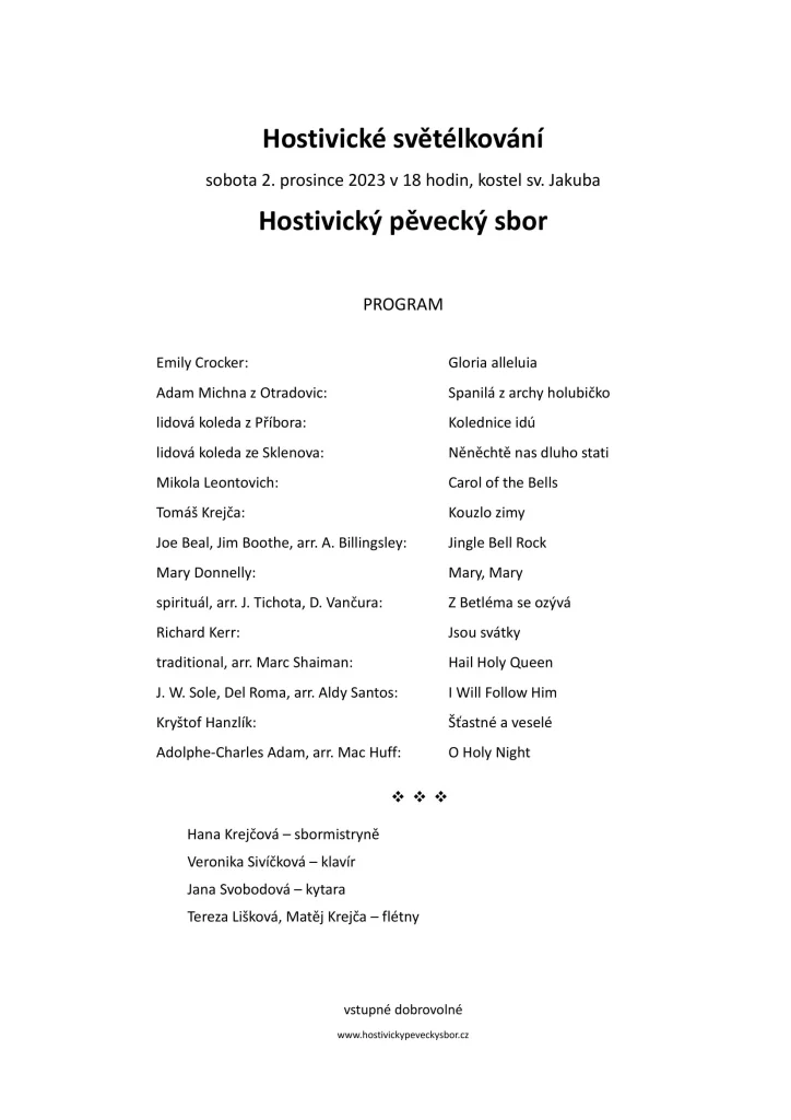 2023 Program Svetelkovani
